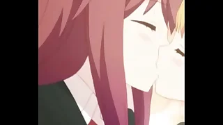 Anime chicas besandose