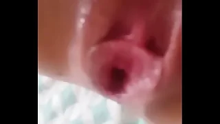 My wife masturbates on touching a successful dildo