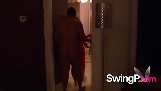Partial to couple energetic swing come by group sex